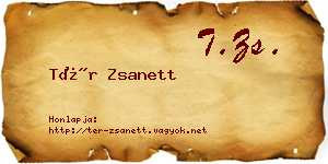 Tér Zsanett névjegykártya
