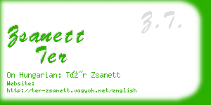 zsanett ter business card